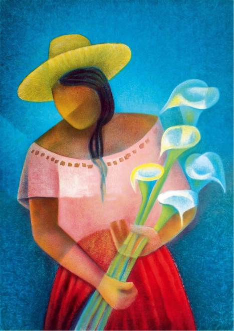 Puzzle Femme aux arums 1000 pièces BLUEBIRD