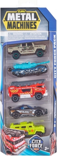 Zuru Metal Machines City Force Pack - Set de cinq petites voitures