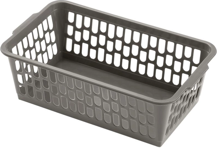 Panier de rangement en plastique HEIDRUN 25 × 15 × 8 cm – assortiment de couleurs