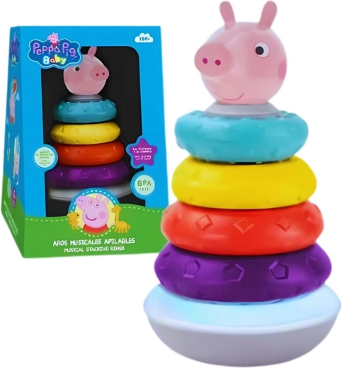 Pyramide éducative à empiler avec effets sonores Peppa Pig