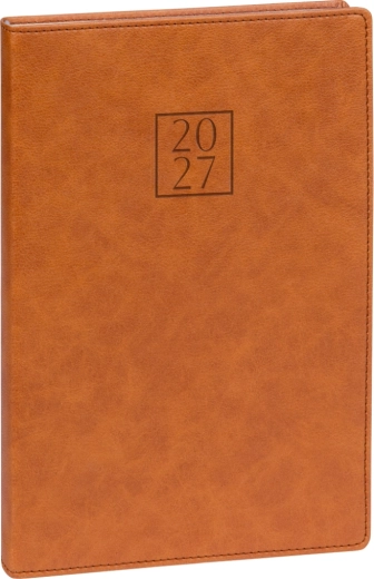 Agenda hebdomadaire Notique Prestigio 2027 marron 15 × 21 cm