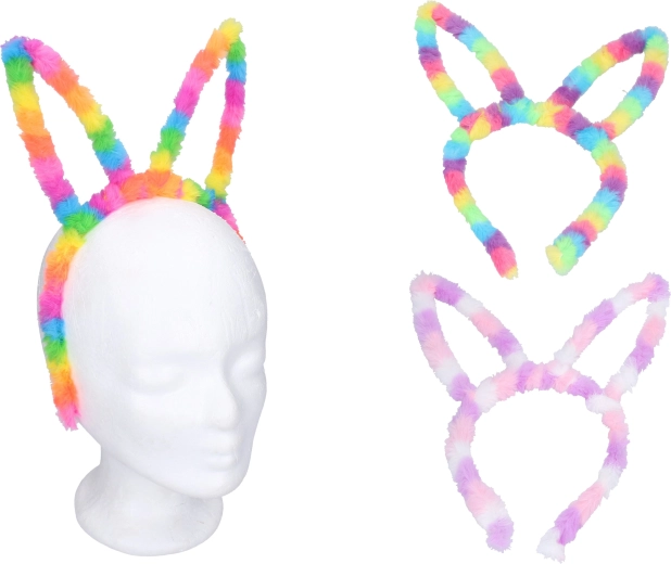 Serre-tête de carnaval avec oreilles de lapin - 1 pièce