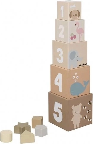 Cubes empilables Jabadabado Nature - 1 pièce