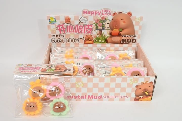 Mini figurines d’animaux à presser анти-stress en cadres floraux – lot de 4