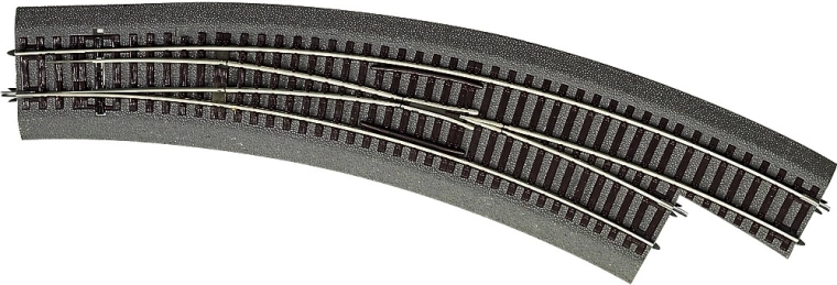 Aiguillage courbe droit Roco BWr5/6 avec semelle