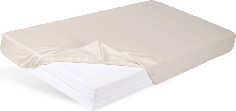 Drap-housse Babymatex en jersey 60 × 120 cm beige clair