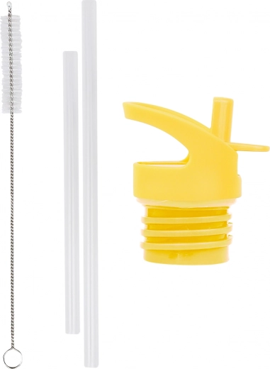 Ensemble bouchon, goupillon et paille pour bouteille isotherme Amis des animaux