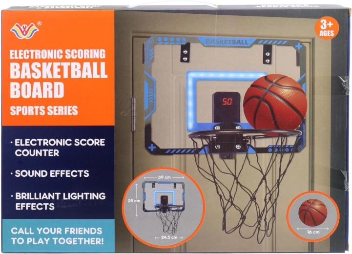 Panier de basket sur piles avec compteur pour enfants