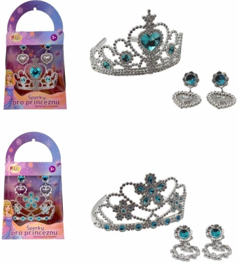 Plejo bijoux pour princesse – ensemble magique couronne et boucles d’oreilles