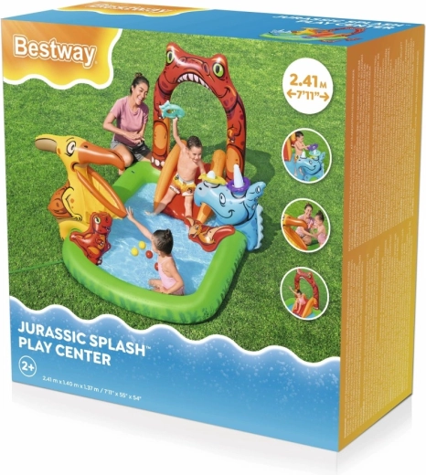 Piscine enfant BESTWAY Monde des dinosaures avec toboggan aquatique