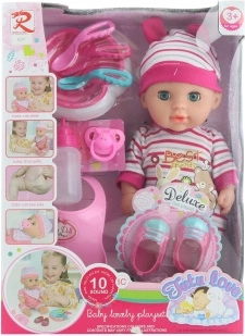 Bébé 30 cm avec sons et fonction pipi avec accessoires