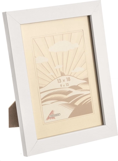 Cadre photo en bois blanc 13 × 18 cm
