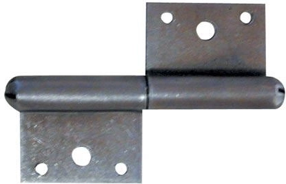 Charnière de fenêtre 80 mm en L, acier zingué, lot de 20 pcs