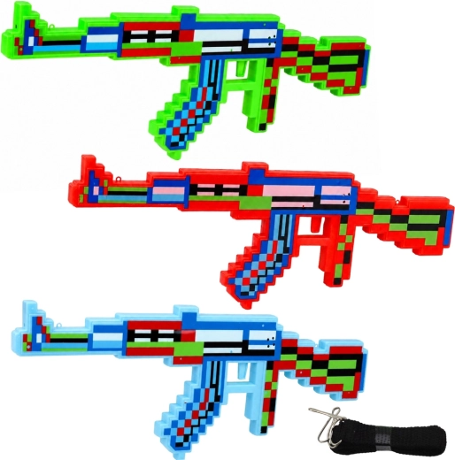 Fusil pour enfants pixelisé avec effets lumineux et sonores - 1 pièce