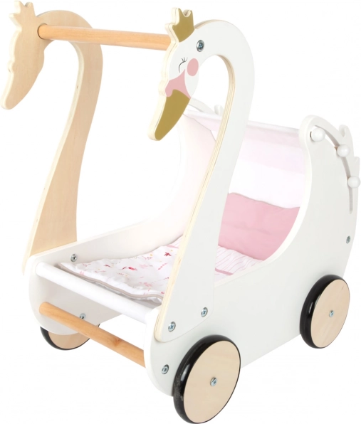 Landau en bois pour enfants Cygne