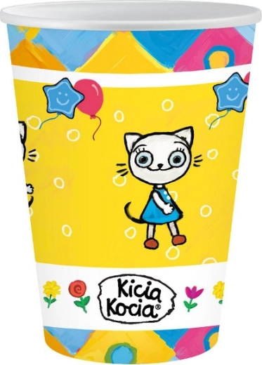 Gobelets en papier Kicia Kocia 250 ml, 6 pcs