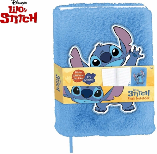 Carnet peluche Lilo & Stitch A5, 80 feuilles