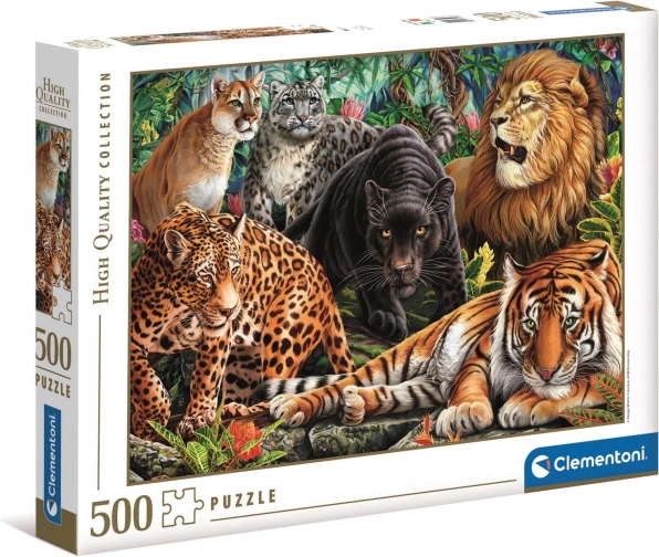 Puzzle Clementoni 500 pièces – félins sauvages