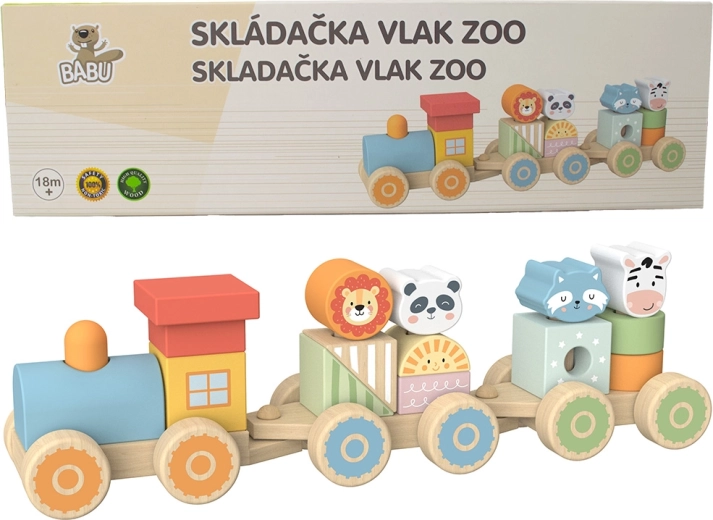 Babu petit train en bois Safari