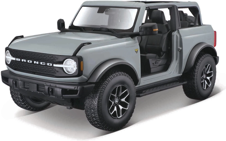 Maisto Ford Bronco Badlands sans portes gris cactus 1:18