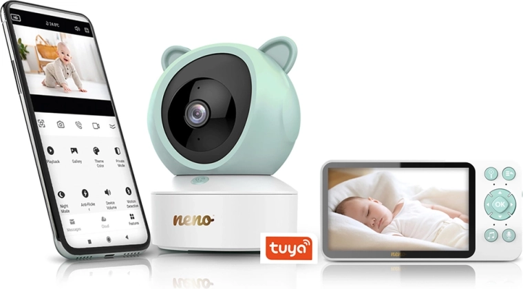 Babyphone vidéo avec caméra Full HD motorisée et écran 5" NENO Ivo