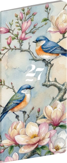 Agenda de poche Notique Oiseaux 2027 (mensuel) 8 × 18 cm