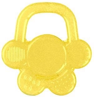BabyOno anneau de dentition réfrigérant en gel fleur – jaune