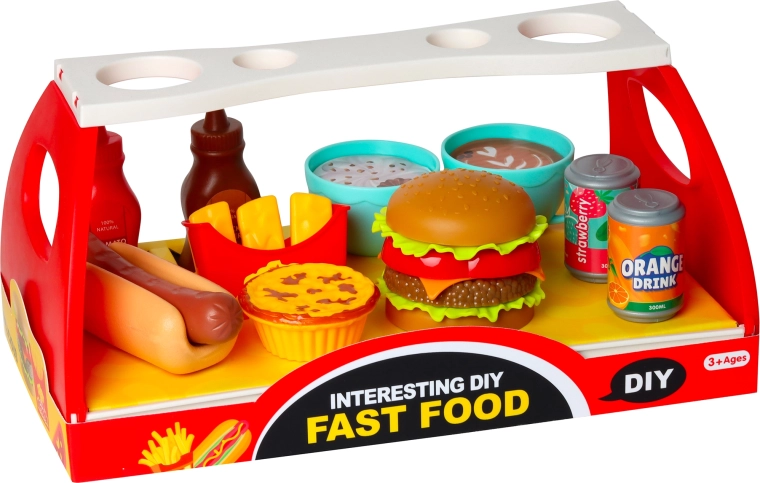Set fast-food pour enfants – hamburger et hot-dog avec accessoires