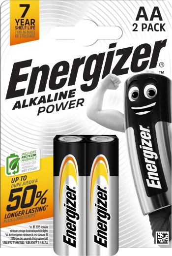 Piles alcalines AA ENERGIZER Alkaline Power, 2 pcs