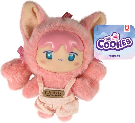 Poupée en peluche Coolies rose 15 cm