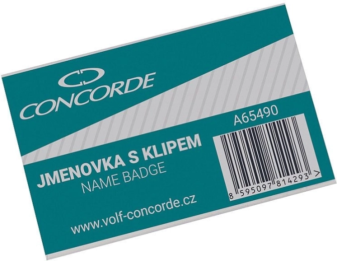 Badge nominatif avec clip et épingle 6 × 9 cm