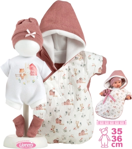 Llorens tenue pour poupée New Born 35–36 cm avec accessoires