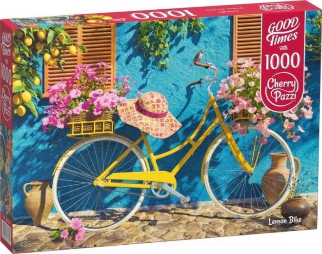 Puzzle vélo jaune 1000 pièces