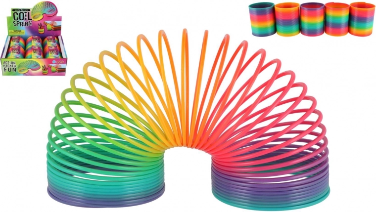 Spirale en plastique arc-en-ciel jouet