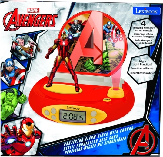 Réveil 3D avec projecteur Avengers Iron Man