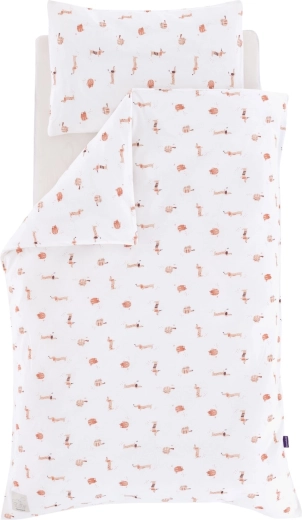 Träumeland housse de couette jersey 135 × 200 cm + 80 × 80 cm cats & dogs