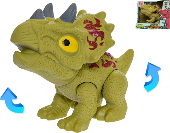 Dinosaure Tricératops avec parties mobiles 17 cm