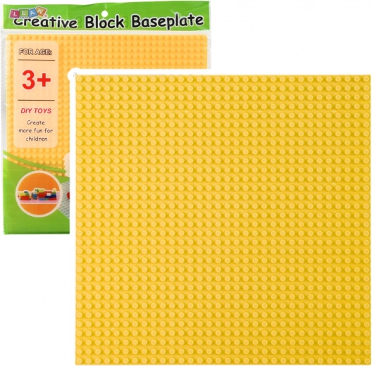 Plaque de construction pour briques jaune 25,5 x 25,5 cm