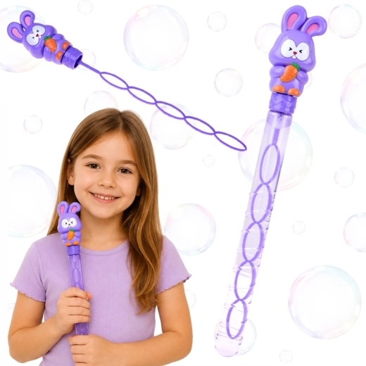 Bulles pour enfants avec lapin et longue baguette - 1 pièce