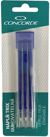 Recharges pour stylo effaçable CONCORDE TRIX 0,7 mm, bleu, 3 pcs