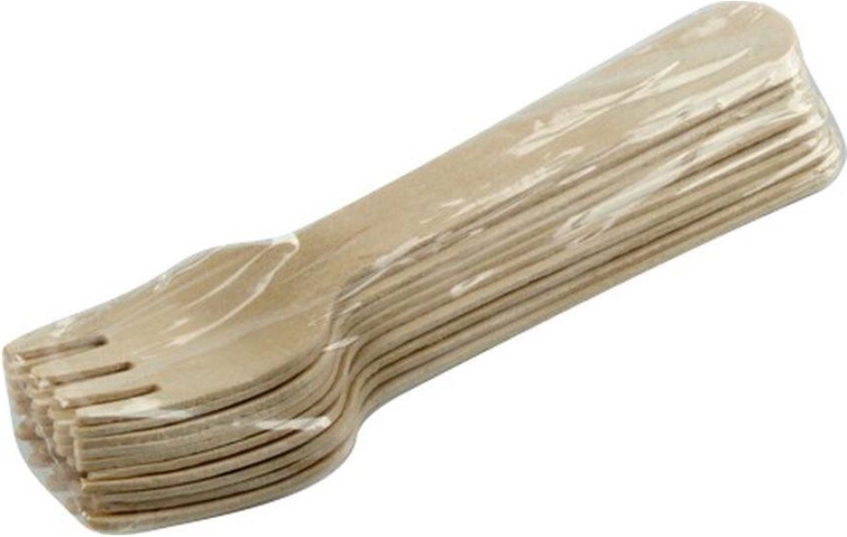 Fourchettes jetables en bois 160 mm (10 pcs)