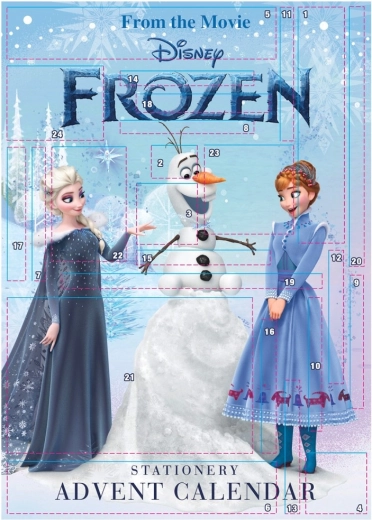 Calendrier de l'Avent Frozen avec surprises de papeterie