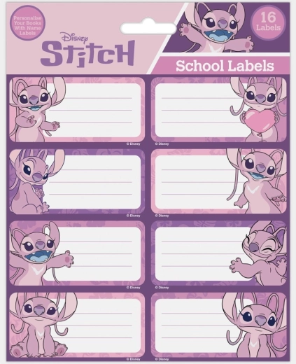 Étiquettes pour cahiers Disney Lilo & Stitch Angel