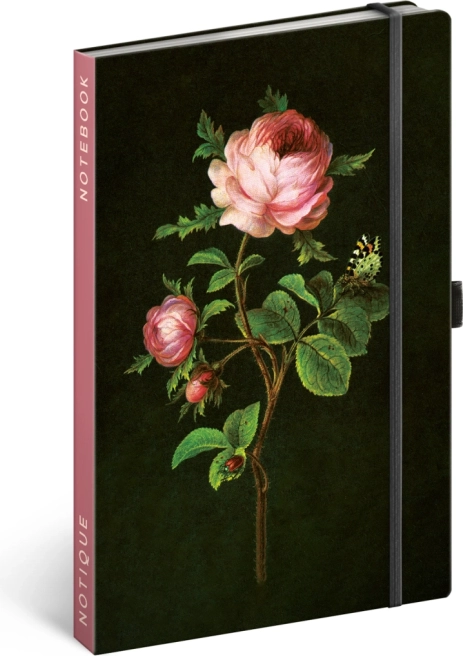 Carnet NOTIQUE Rose de Kateřina Winterová, pointillé 13 × 21 cm