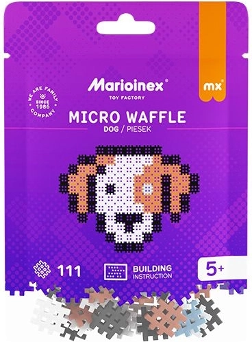 Marioinex Micro Waffle briques – chien (111 pcs)