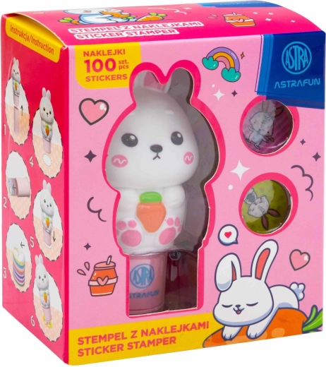 Tampon Astra avec autocollants 100 pièces – lapin