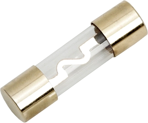 Fusible tubulaire plaqué or pour autoradio hi-fi 80 A