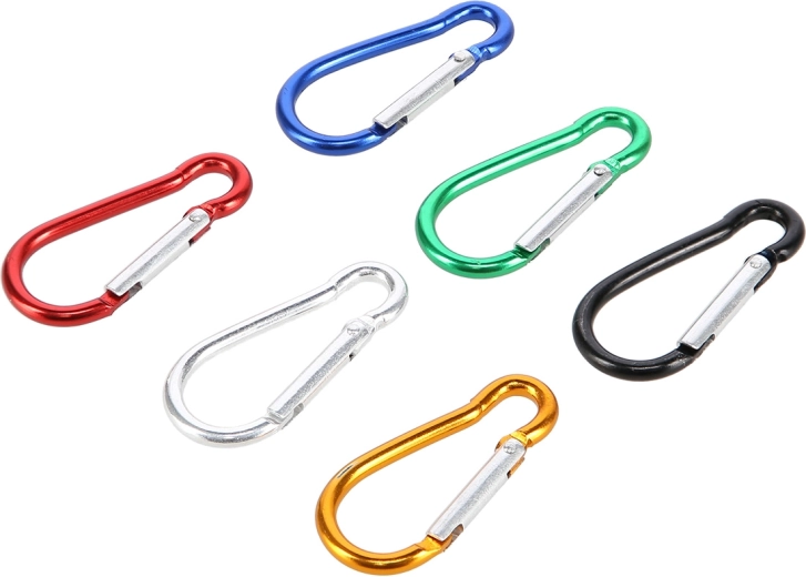 Set de mousquetons en aluminium NILS Camp, 6 pcs