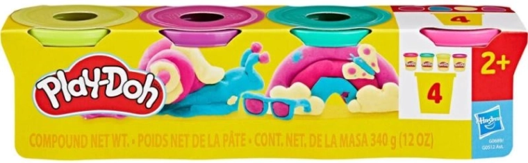 Play-Doh set de 4 pots de pâte à modeler 4×85 g
