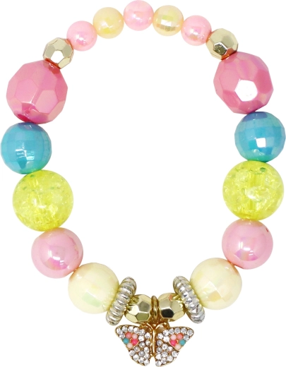PINK POPPY bracelet avec papillon